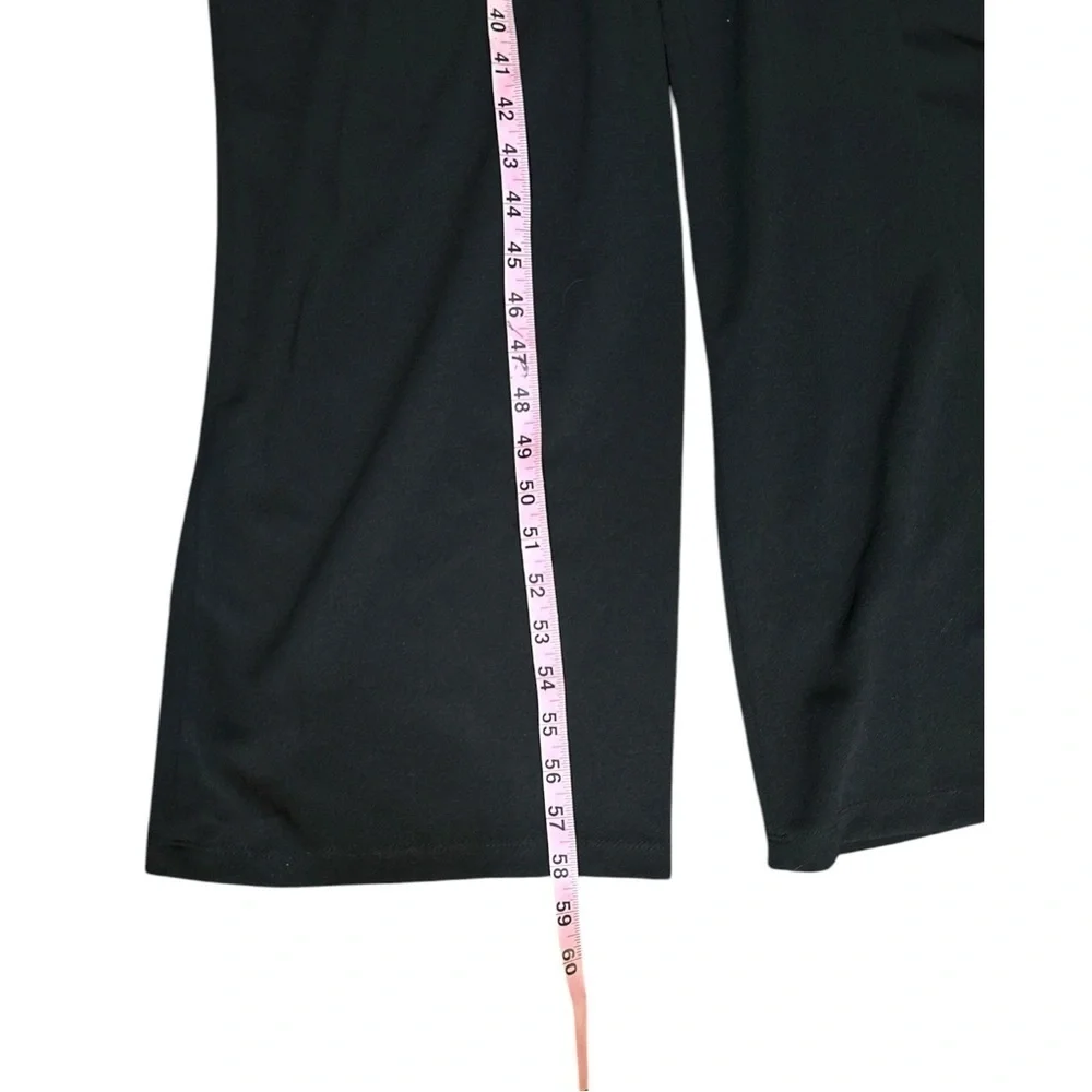 Teeze Me Black Wide-Leg Jumpsuit with Lace-Up Bodice – Size 9